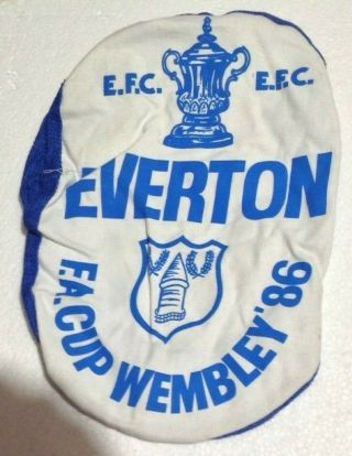 Everton Fc Fa Cup Final Vintage 1980s Printed Cap