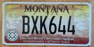 Montana License Plate Northern Cheyenne Tribal Indian