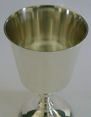 Quality English Sterling Silver Chalice Wine Goblet 1972 146g