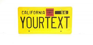 Retro Vintage California 56 Us License Plate Usa Embossed Custom,  Sticker