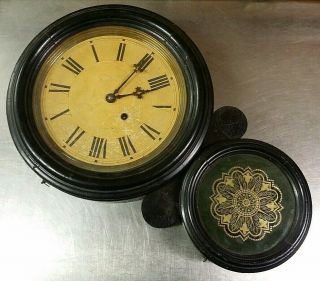 Antique 1881 Elias E Ingraham Bristol Conn Figure 8 Clock,  8 Day Ionic Style