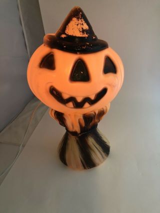 Vintage Empire Plastic 1969 Jack O Lantern Halloween Pumpkin Blow Mold Read 14”