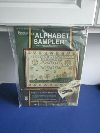 Paragon Needlecraft Alphabet Sampler Stamped Embroidery Kit 0556 Vintage