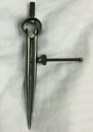 Vintage L.  S.  Starrett Caliper Compass Tool 2
