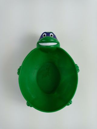 Vintage 1990 Mirage Teenage Mutant Ninja Turtles Plastic Cereal Bowl Donatello