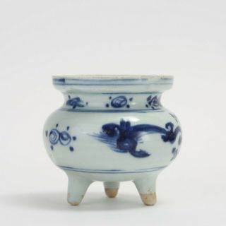 Chinese Antique Blue And White Censer,  Late Ming Dynasty,  16th Century