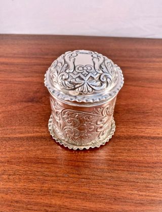 Mappin & Webb English Sterling Silver Tea Caddy Box - London 1902,  No Monogram