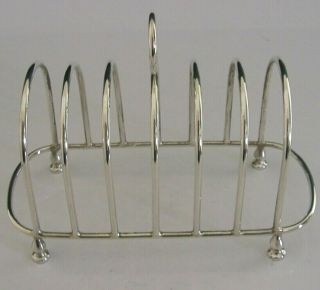 Quality English Sterling Silver Six Slice Toast Rack 1995