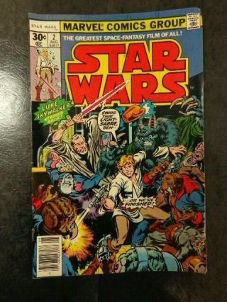 Vintage Marvel Comics Star Wars Issue No.  2 Aug.  1977 02817 Luke Strikes Back