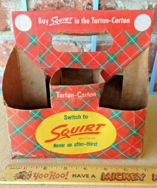 Vintage 1953 Atlanta Paper Squirt Never An After Thirst Tartan - Carton