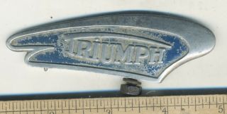Rare Vintage Triumph Motorcycle Fender Hood Ornament