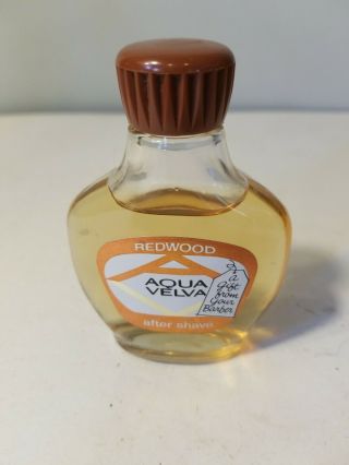 Vintage Aqua Velva Redwood After Shave Splash Full Bottle 1.  75 Oz