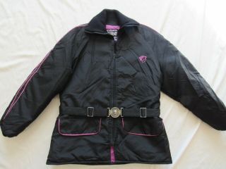 Vtg 70s Arctic Cat Arcticwear Snowmobile Jacket Pink / Black Sz L Unisex