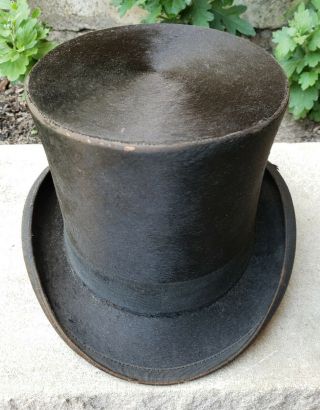 Rare Antique Victorian Era Kids Boys Child Size Top Hat C1880 