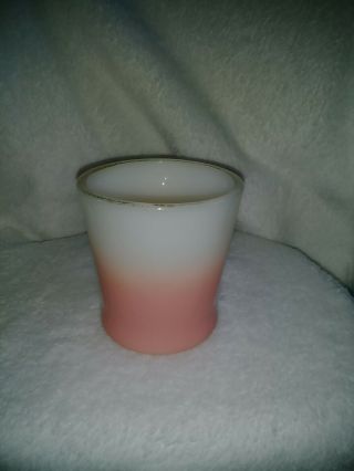 VINTAGE FIRE KING OMBRE PINK and WHITE COFFEE CUP MUG RARE NO CHIPS or CRACKS 2