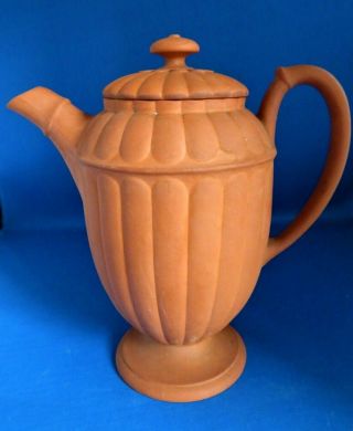 Antique 19thc Wedgwood Rosso Antico Redware Dry Bodied Coffee Pot C1820