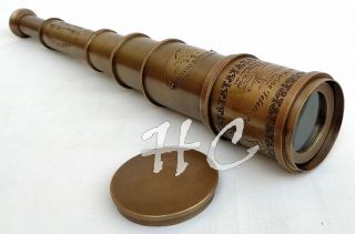 Brass Telescope 18 " Maritime Nautical Brass Spyglass Antique Style Vintage Gift