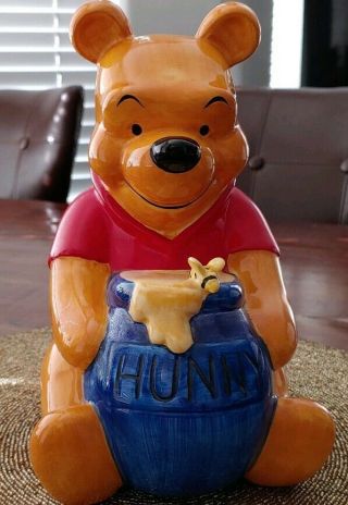 Vintage Disney Winnie The Pooh Piggy Coin Change Bank Ceramic Nursery Decor
