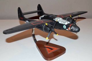 Northrup P - 61 Black Widow " Lady Of The Dark " Wood Wwii Airplane Display Model