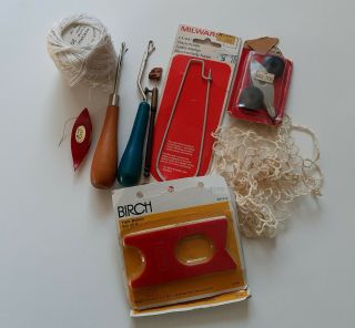Vintage Lace Making Tools,  Thread,  Shuttles.
