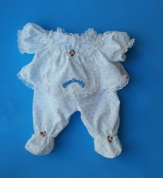 Htf Vintage Cabbage Patch Doll Frilly Print Lace Pajamas Outfit Clothes Cpk