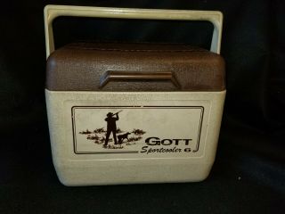 Vintage Gott Tote Sportcooler 6 Lunch Box 6 - Pack Cooler Ice Chest Model 1806