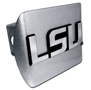 Louisiana State Lsu Logo Metal Brushed Chrome Trailer Hitch Cover Usa Made