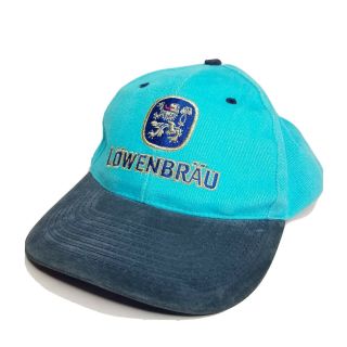 Vtg Lowenbrau Beer Alcohol Trucker Cap Baseball Hat Snapback Munich Germany