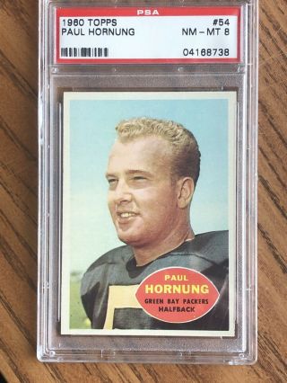 1960 Topps Paul Hornung Psa 8 Hof Packers Notre Dame