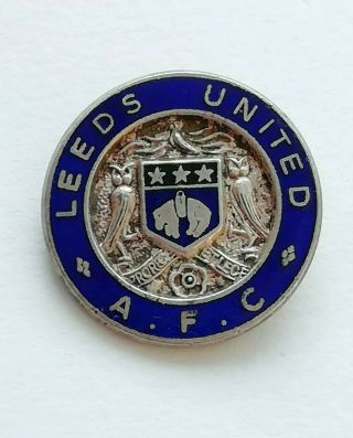 A Vintage Leeds United A.  F.  C Pin/ Badge Maker Fattorini & Son 