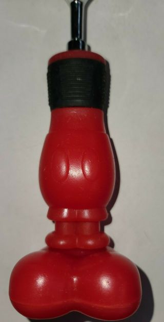 Vtg Mickey Mouse Walt Disney Ice Cream Scoop Red Feet Shaped Handle Sturdy 8.  5 "