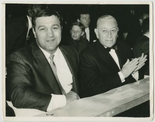 1966 Rocky Marciano & George Raft Vintage Boxing Photo At Clay Vs.  Cooper Bout