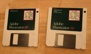 Vintage Adobe Illustrator 88 Program And Tutorial/utilities Disks