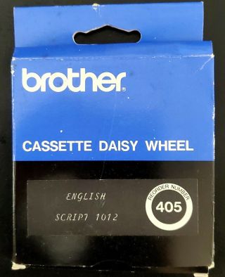 Vtg Brother Typewriter Daisy Wheel Cassette English Script 1012 A.  Eng 02