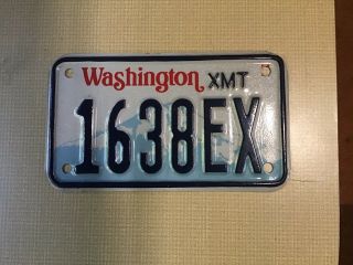 1980’s Washington Exempt Motorcycle License Plate