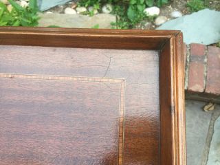 Mid Century Folding Mahogany Inlaid Butlers Side Tray Table 2