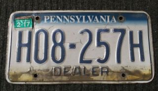 Pennsylvania Dealer License Plate Pa Tag