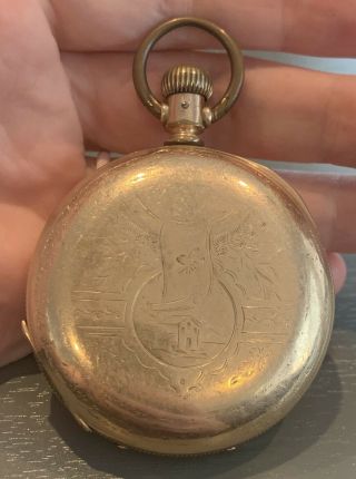 Antique American Waltham W.  Co.  Pocket Watch in Keystone Case 2