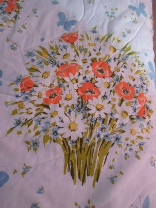 Fieldcrest Floral Basket Comforter 80 