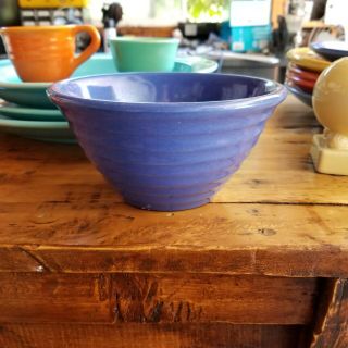 Bauer Pottery Ringware Blue Mixing Nesting Bowl 30 Vintage L@@k
