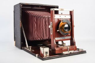 Antique Conley 5x7 Large Format Folding Bellows Camera With Rotating Back V16