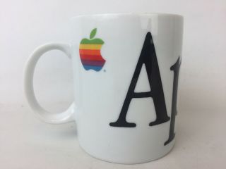 Vintage 1980s Apple Computers Rainbow Logo Macintosh Coffee Mug Cup Mac