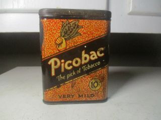 Vintage Picobac Pocket Tobacco Tin Advertising Great Graphics