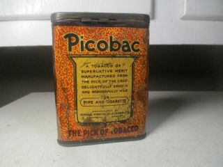Vintage PICOBAC POCKET Tobacco Tin Advertising GREAT GRAPHICS 2
