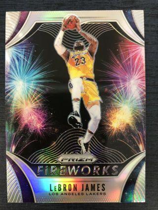 2019 - 20 Prizm Fireworks Prizms Silver 2 Lebron James Los Angeles Lakers