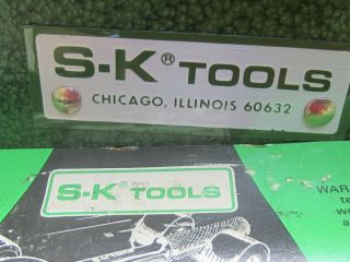Vtg Sk Tool Box Indy Tv Special 1/4 " & 3/8 " Drive W/plastic Tray Empty Box 11 "