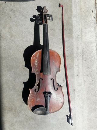 Antique Violin Joseph Guarnerius Fecit Cremonae Ano 1736 Ihs Restore Or Parts