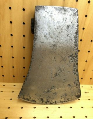 Vintage 4lb 190 X 130 Mm Axe Old Tool Lunar Surface Pitting Green 2000 Cyclone?