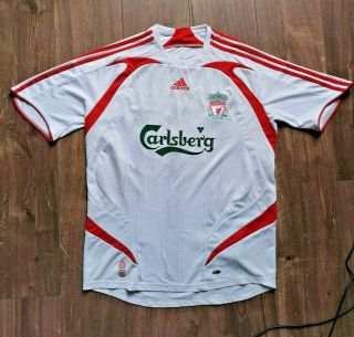 Liverpool Fc Carlsberg Adidas Vintage Football Shirt Away Gerrard 8 2007 - 2008