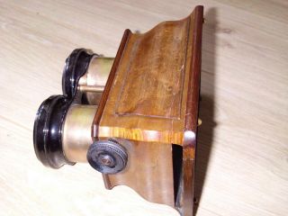 Antique Wooden Stereo Viewer / Stereoscope,  Mahogany / 19th Century 2